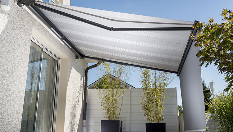 Store banne terrasse Tookan blanc