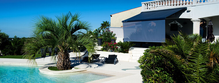 Store Tookan en toile anthracite