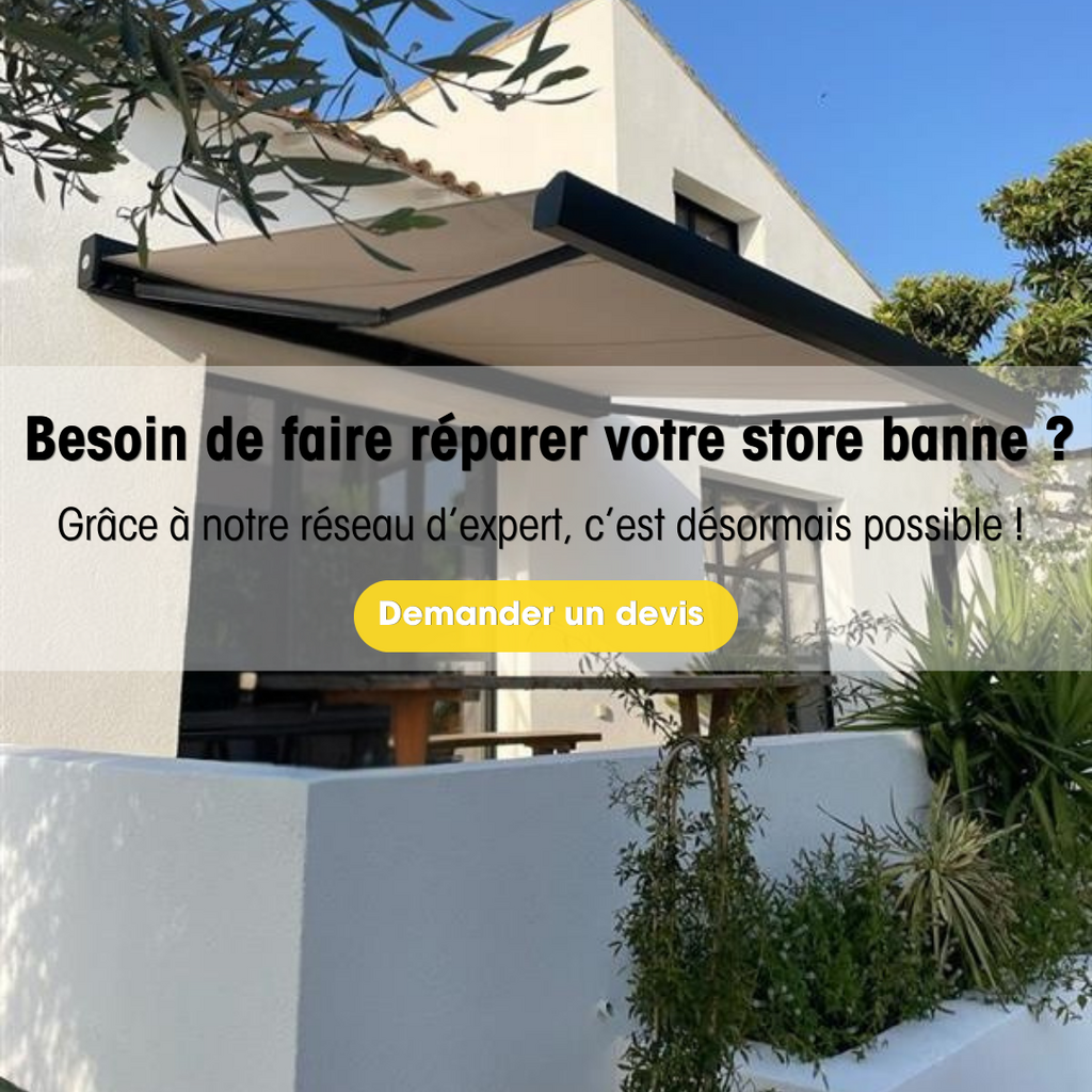 Donnez une seconde vie à votre store banne    grâce à notre service de réparabilité